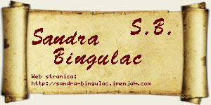 Sandra Bingulac vizit kartica